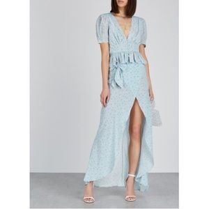 LoveShackFancy Jolene Skirt Blue Ribbon